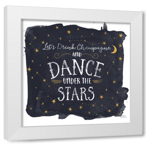 Celestial Love III Sq White Modern Wood Framed Art Print by Marshall, Laura
