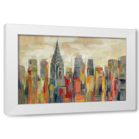 Manhattan - The Chrysler Building White Modern Wood Framed Art Print by Vassileva, Silvia