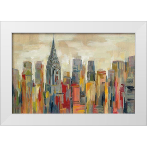 Manhattan - The Chrysler Building White Modern Wood Framed Art Print by Vassileva, Silvia