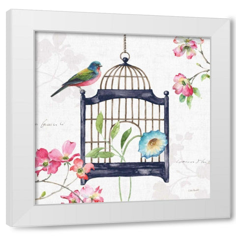 Dogwood Garden V Navy White Modern Wood Framed Art Print by Audit, Lisa