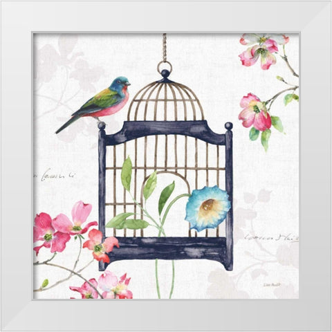 Dogwood Garden V Navy White Modern Wood Framed Art Print by Audit, Lisa