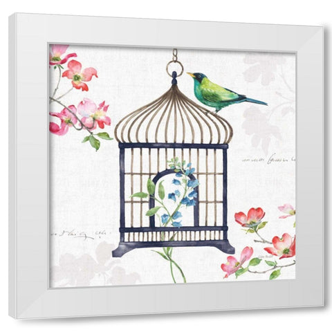 Dogwood Garden VI Navy White Modern Wood Framed Art Print by Audit, Lisa
