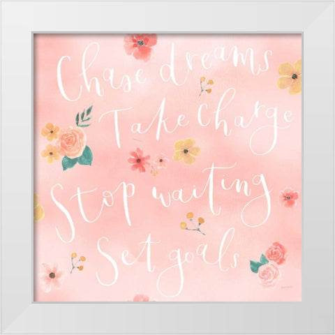 Chase Dreams Pattern VIA White Modern Wood Framed Art Print by Jackson, Jenaya