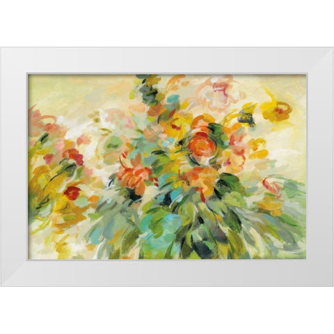 Festive Bouquet White Modern Wood Framed Art Print by Vassileva, Silvia