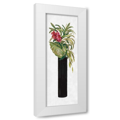 Tropical Lush I on White White Modern Wood Framed Art Print by Vassileva, Silvia