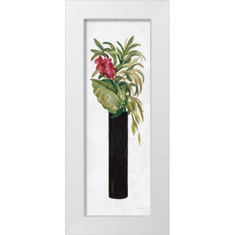 Tropical Lush I on White White Modern Wood Framed Art Print by Vassileva, Silvia