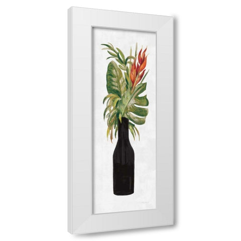 Tropical Lush II on White White Modern Wood Framed Art Print by Vassileva, Silvia