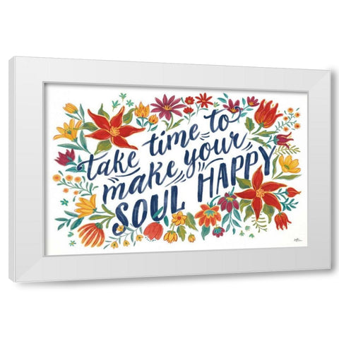 Happy Thoughts I White White Modern Wood Framed Art Print by Penner, Janelle