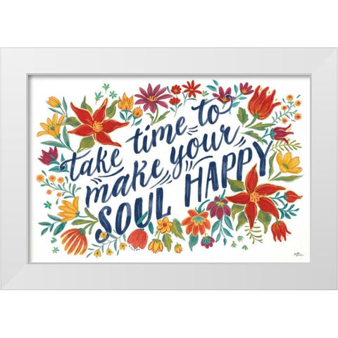 Happy Thoughts I White White Modern Wood Framed Art Print by Penner, Janelle
