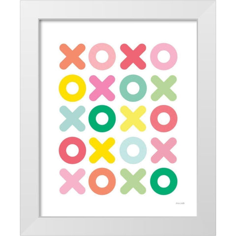 Love You Lots White Modern Wood Framed Art Print by Kelle, Ann