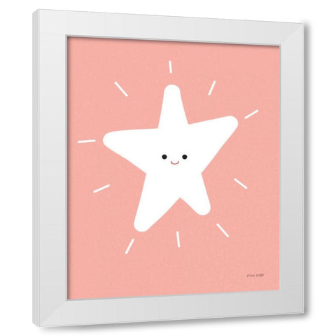Star White Modern Wood Framed Art Print by Kelle, Ann