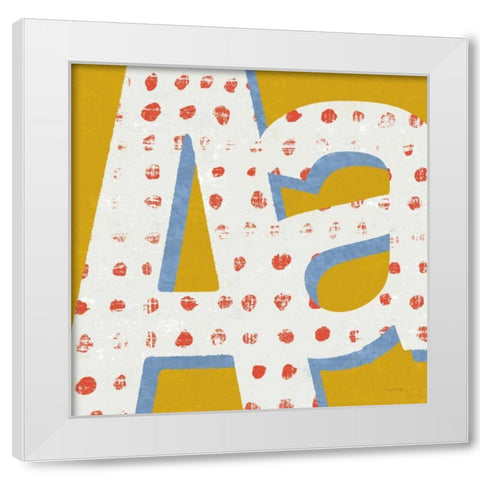 Punctuated Square IX Bright White Modern Wood Framed Art Print by Mullan, Michael