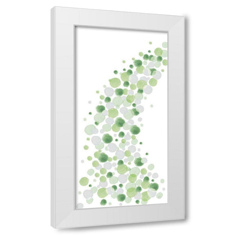 Dots Abstract II White Modern Wood Framed Art Print by DeNeige, Elyse