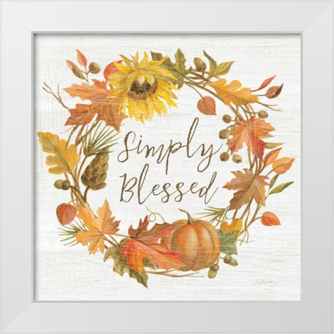 Fall Splendor VI White Modern Wood Framed Art Print by Vassileva, Silvia