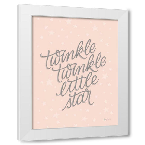 Boho Nursery VIII Blush Crop White Modern Wood Framed Art Print by Thorns, Becky