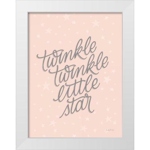 Boho Nursery VIII Blush Crop White Modern Wood Framed Art Print by Thorns, Becky