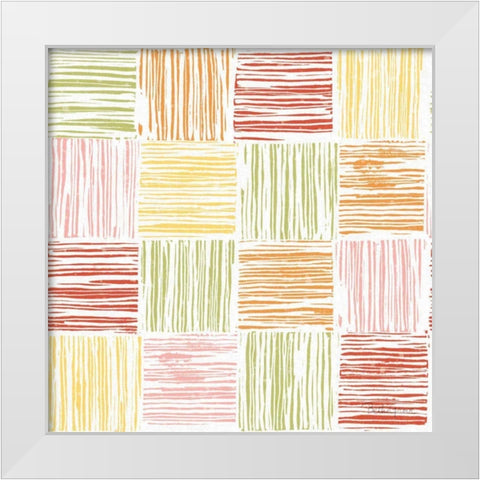 Farmhouse Floral Pattern VIIA White Modern Wood Framed Art Print by Grove, Beth