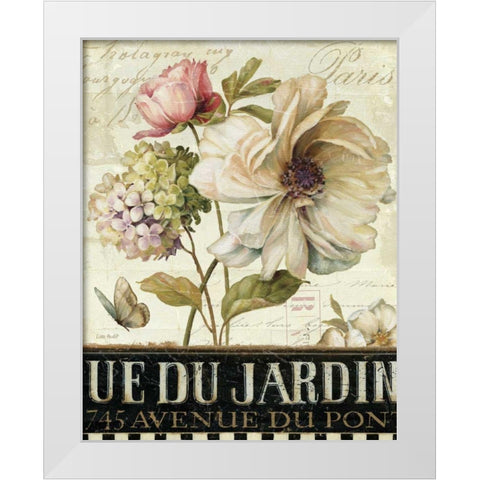 Marche de Fleurs II White Modern Wood Framed Art Print by Audit, Lisa