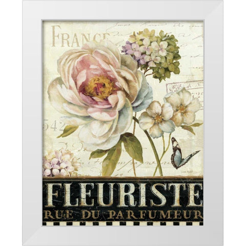 Marche de Fleurs III White Modern Wood Framed Art Print by Audit, Lisa