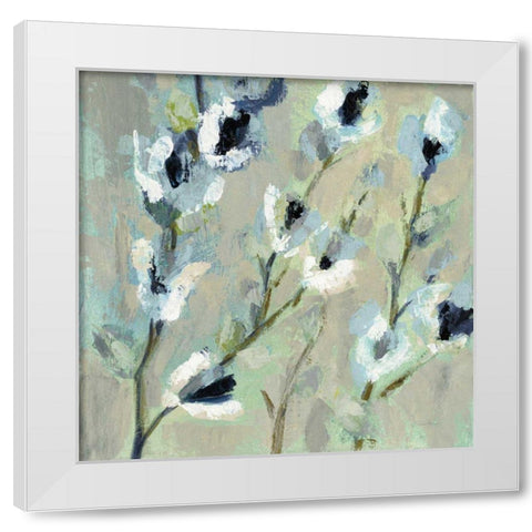 Whimsical Branch I Cool White Modern Wood Framed Art Print by Vassileva, Silvia