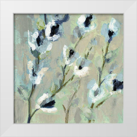 Whimsical Branch I Cool White Modern Wood Framed Art Print by Vassileva, Silvia