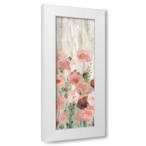 Sprinkled Flowers II BG Panel White Modern Wood Framed Art Print by Vassileva, Silvia