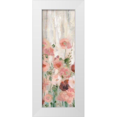 Sprinkled Flowers II BG Panel White Modern Wood Framed Art Print by Vassileva, Silvia