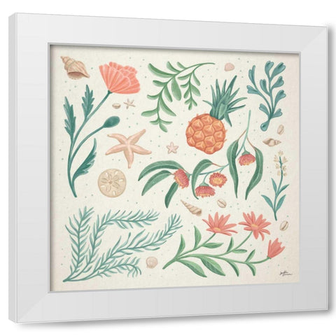 Seaside Botanical III White Modern Wood Framed Art Print by Penner, Janelle
