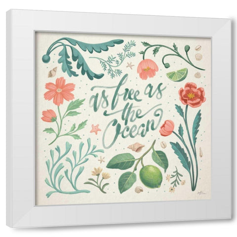 Seaside Botanical IV White Modern Wood Framed Art Print by Penner, Janelle