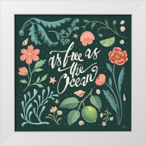 Seaside Botanical IV Dark White Modern Wood Framed Art Print by Penner, Janelle