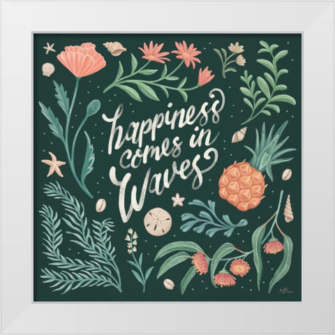 Seaside Botanical V Dark White Modern Wood Framed Art Print by Penner, Janelle