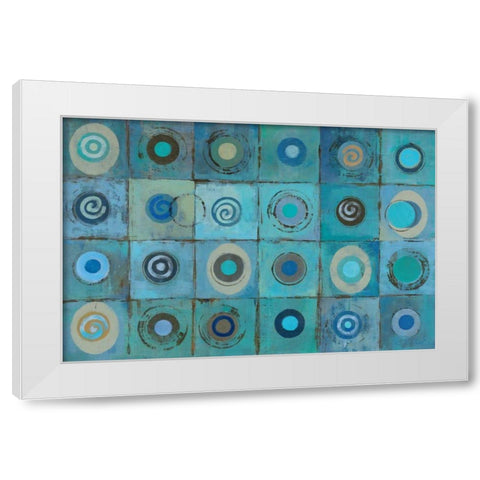 Underwater Mosaic White Modern Wood Framed Art Print by Vassileva, Silvia
