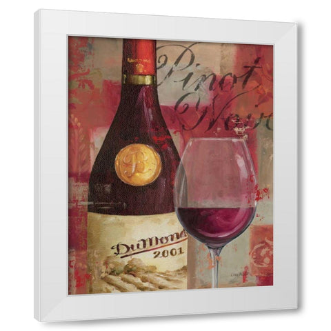 Vin Abstrait I White Modern Wood Framed Art Print by Audit, Lisa