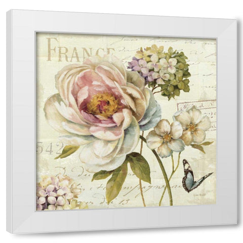 Marche de Fleurs III White Modern Wood Framed Art Print by Audit, Lisa