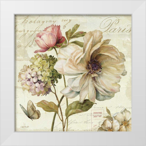 Marche de Fleurs II White Modern Wood Framed Art Print by Audit, Lisa