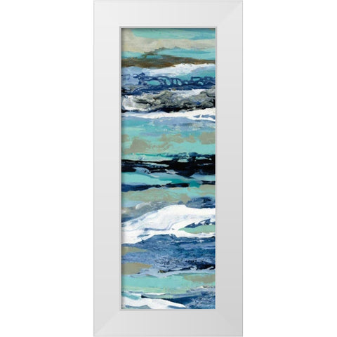 Coastal Sea Foam II White Modern Wood Framed Art Print by Vassileva, Silvia