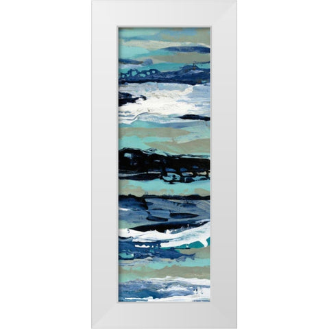 Coastal Sea Foam III White Modern Wood Framed Art Print by Vassileva, Silvia