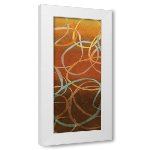 Square Dancing Circles I White Modern Wood Framed Art Print by Adams, Sarah