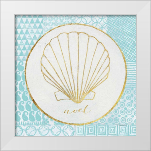 Christmas Shells II White Modern Wood Framed Art Print by Lovell, Kathrine