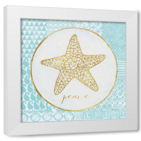 Christmas Shells IV White Modern Wood Framed Art Print by Lovell, Kathrine