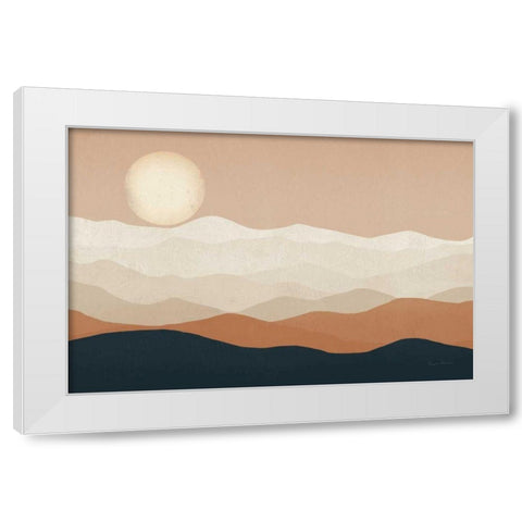 Mojave Mountains and Moon Crop White Modern Wood Framed Art Print by Fowler, Ryan