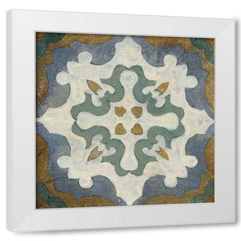 Old World Tile VI White Modern Wood Framed Art Print by Vassileva, Silvia