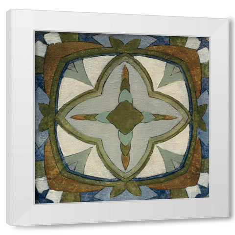 Old World Tile X White Modern Wood Framed Art Print by Vassileva, Silvia