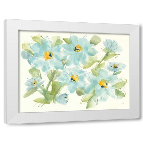 Sparkling Cosmos White Modern Wood Framed Art Print by Paschke, Chris