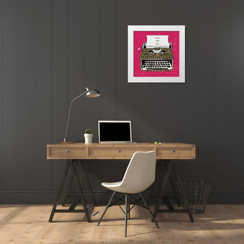 Slay the Day White Modern Wood Framed Art Print by Mullan, Michael