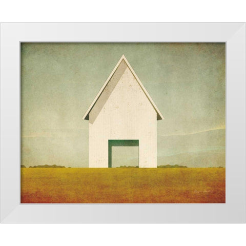 Ohio Barn White Modern Wood Framed Art Print by Fowler, Ryan
