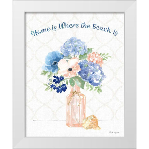 Coastline Botanical VI White Modern Wood Framed Art Print by Grove, Beth