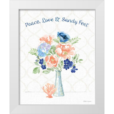 Coastline Botanical VII White Modern Wood Framed Art Print by Grove, Beth
