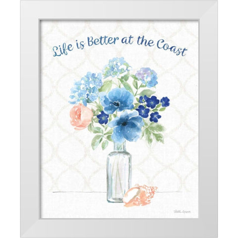 Coastline Botanical VIII White Modern Wood Framed Art Print by Grove, Beth