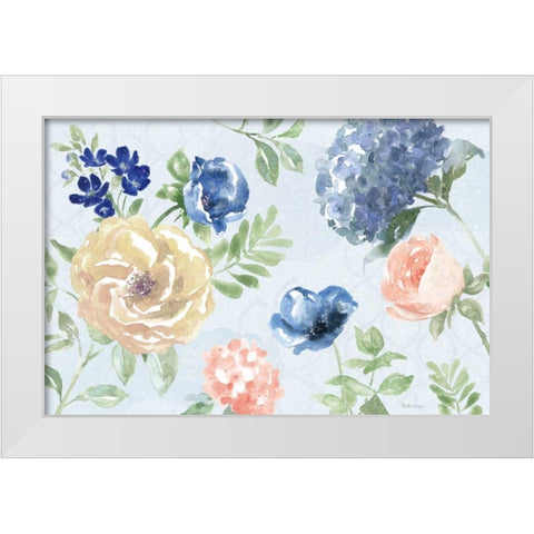 Coastline Botanical I Blue White Modern Wood Framed Art Print by Grove, Beth